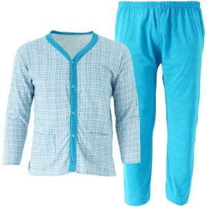 PIŻAMA MĘSKA bawełniana długi rękaw pidżama rozpinana SPODNIE 3XL / 4XL