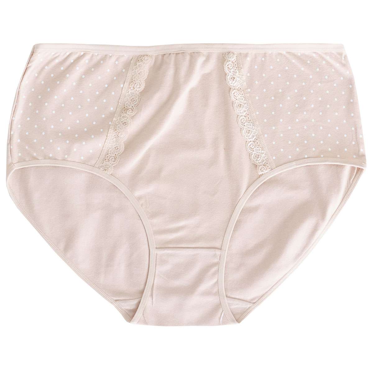 Majtki koronkowe damskie figi kolor beż wysoki stan bawełniane beżowe 4XL 1 Majtki koronkowe damskie figi kolor beż wysoki stan bawełniane beżowe 4XL