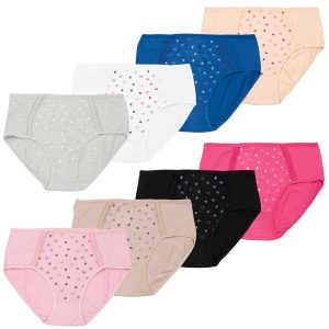 Majtki figi damskie bawełniane 8-pak wysoki stan bawełna duże rozmiary