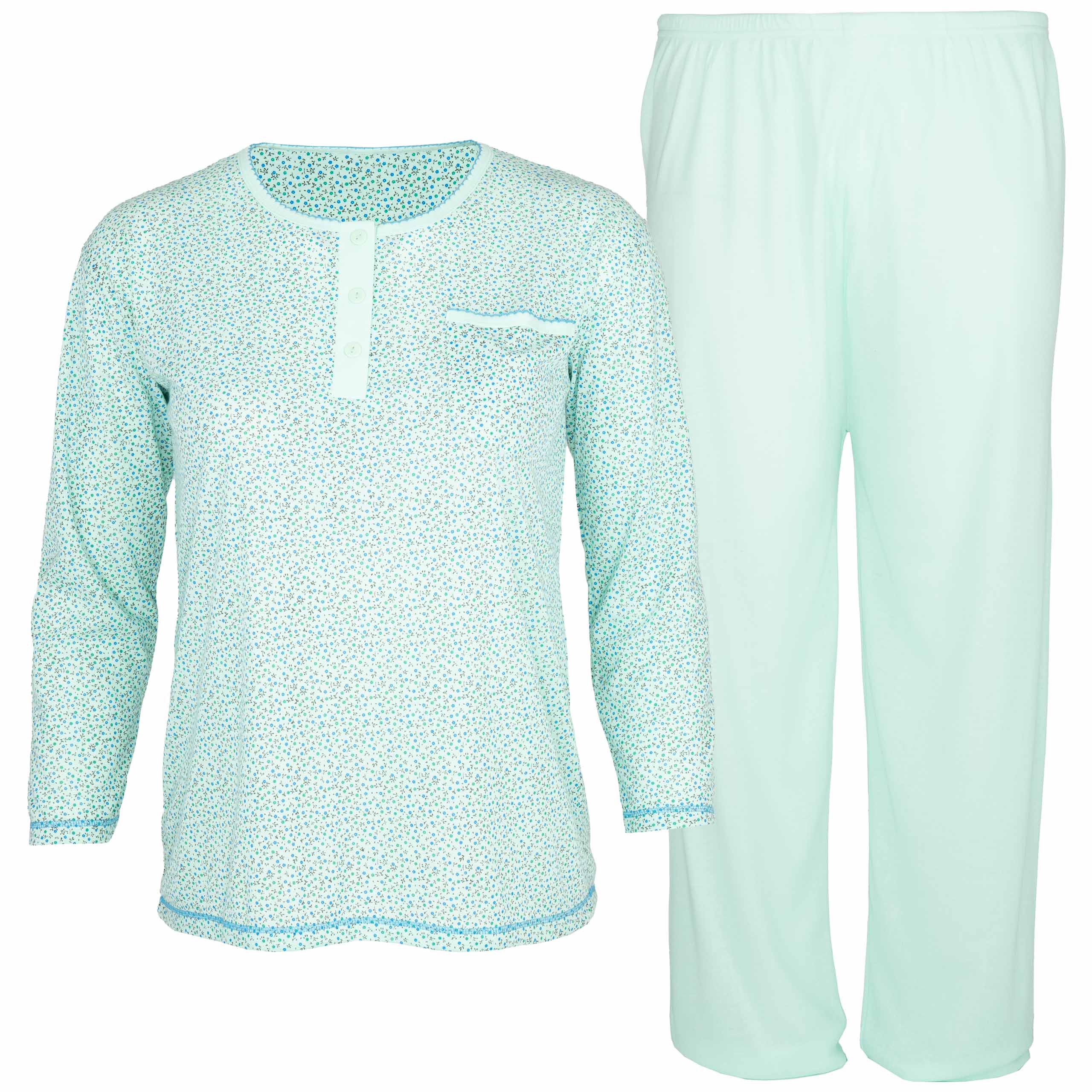 Piżama damska bawełniana długi rękaw spodnie długie Piżamy rozmiar 5XL/ 6XL 2 Piżama damska bawełniana długi rękaw spodnie długie Piżamy