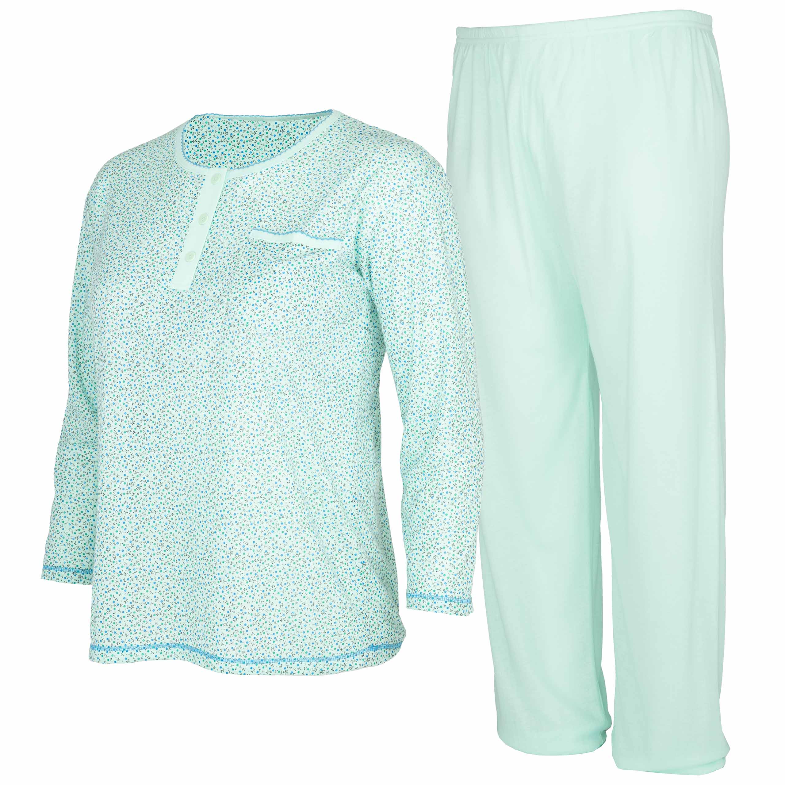 Piżama damska bawełniana długi rękaw spodnie długie Piżamy rozmiar 5XL/ 6XL 1 Piżama damska bawełniana długi rękaw spodnie długie Piżamy