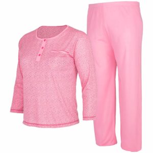 Piżama damska bawełniana długi rękaw spodnie długie Piżamy