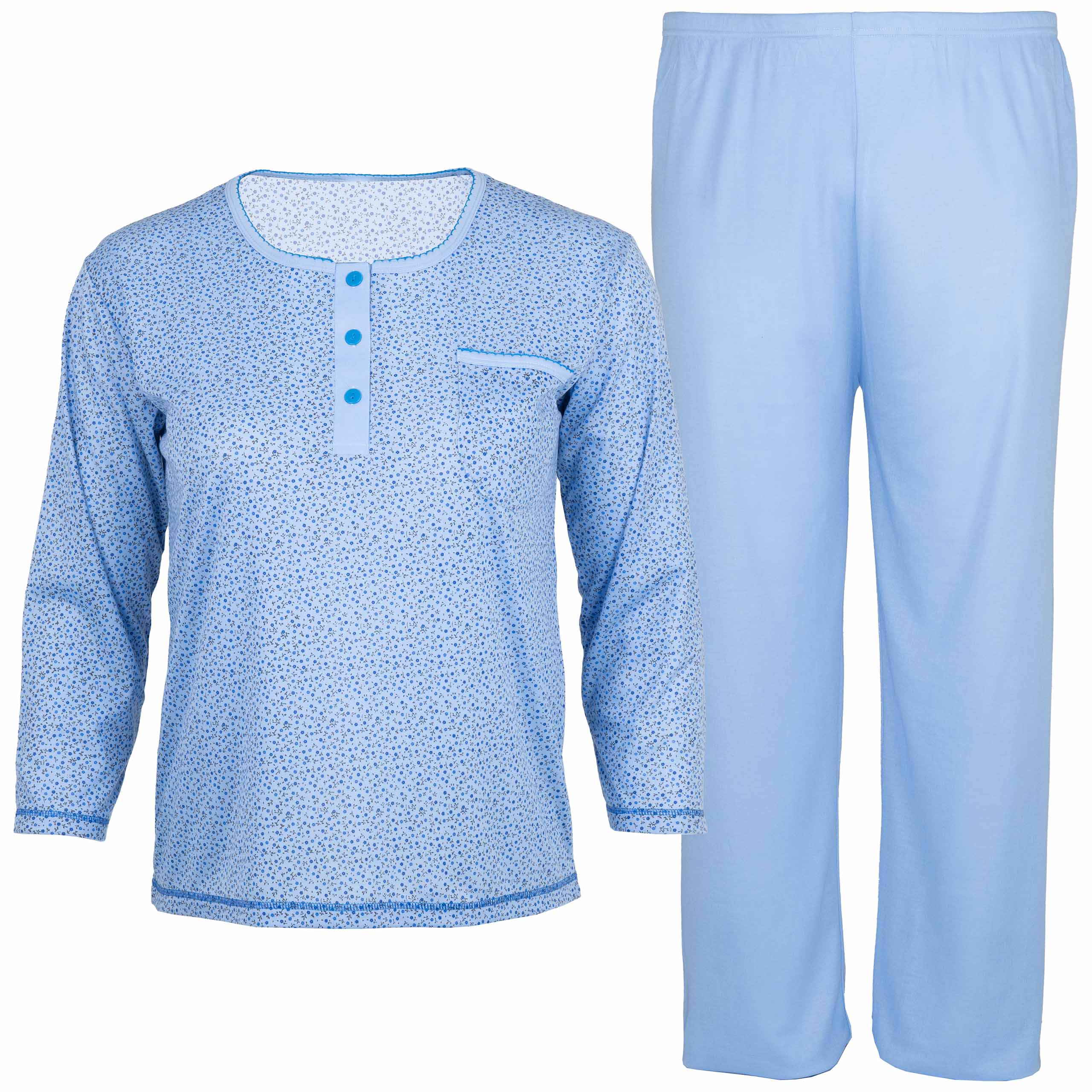 Piżama damska bawełniana długi rękaw spodnie długie Piżamy rozmiar 5XL/ 6XL 2 Piżama damska bawełniana długi rękaw spodnie długie Piżamy