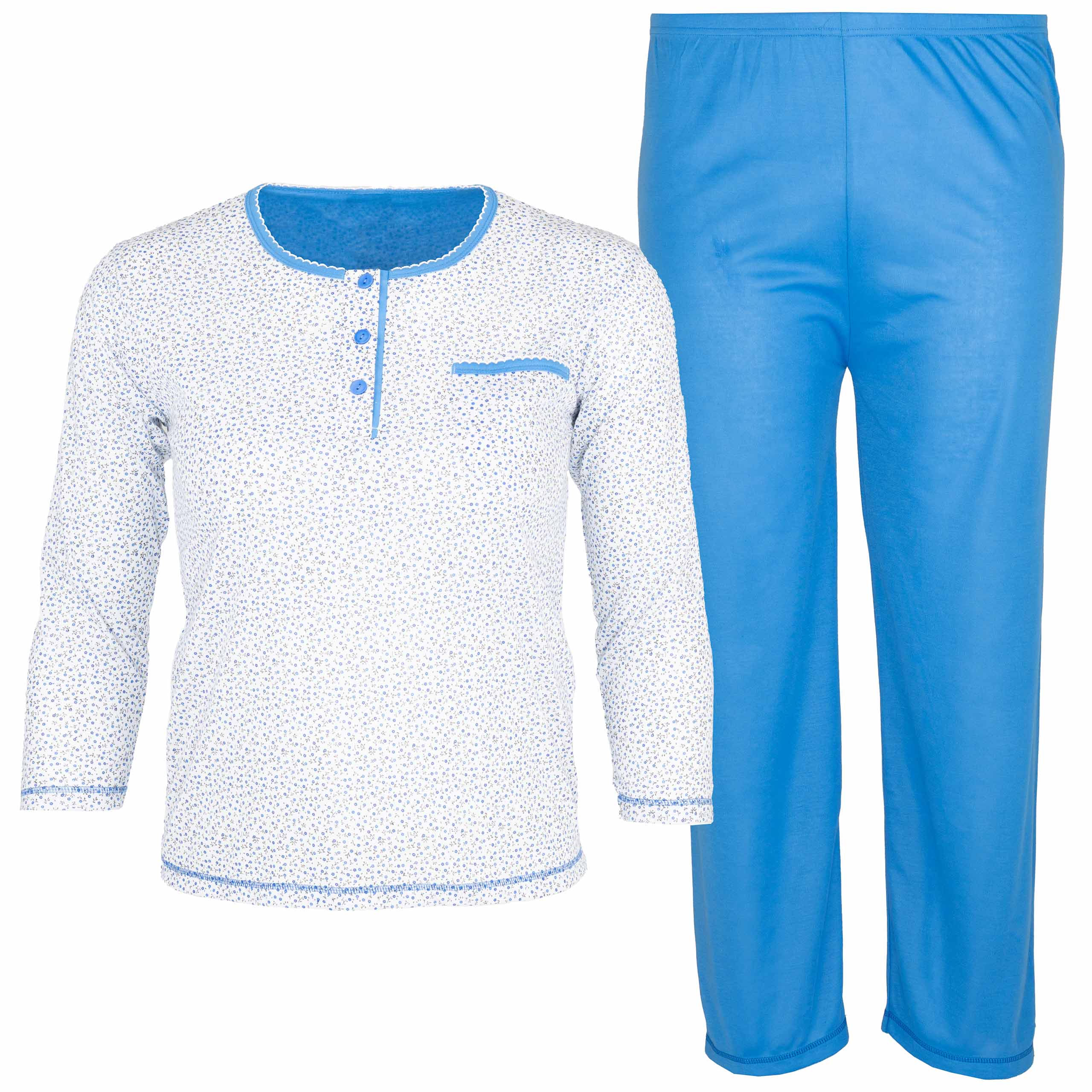 Piżama damska bawełniana komplet dwuczęściowa długi rękaw bawełna L / XL 2 Piżama damska bawełniana polar dwuczęściowa długi rękaw bawełna