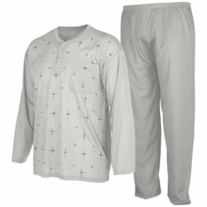 PIŻAMA MĘSKA bawełniana Frota długi rękaw pidżama Frotte SPODNIE