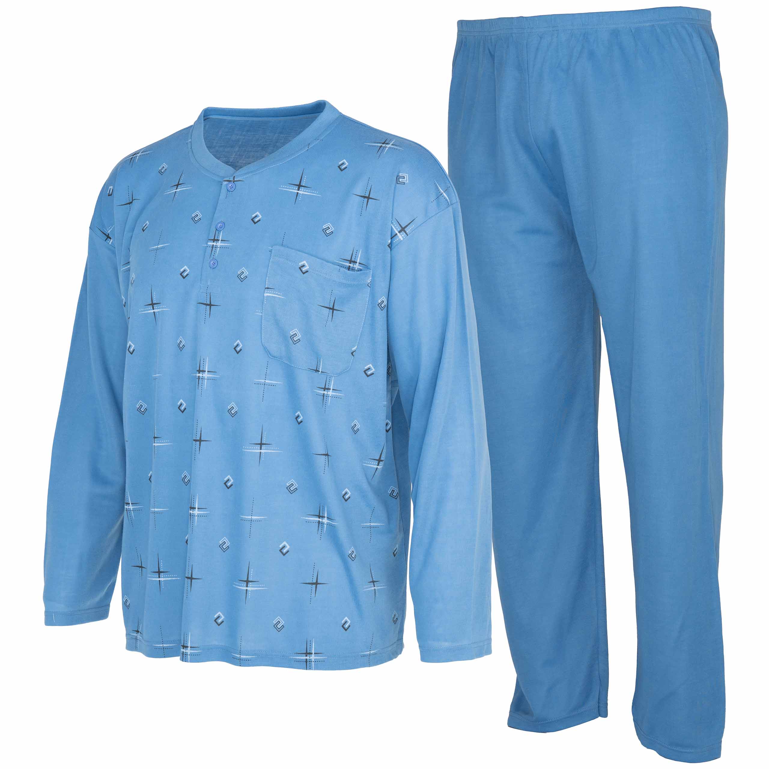 PIŻAMA MĘSKA bawełniana długi rękaw długie spodnie SPODNIE 2XL / 3XL 1 PIŻAMA MĘSKA bawełniana Frota długi rękaw pidżama Frotte SPODNIE