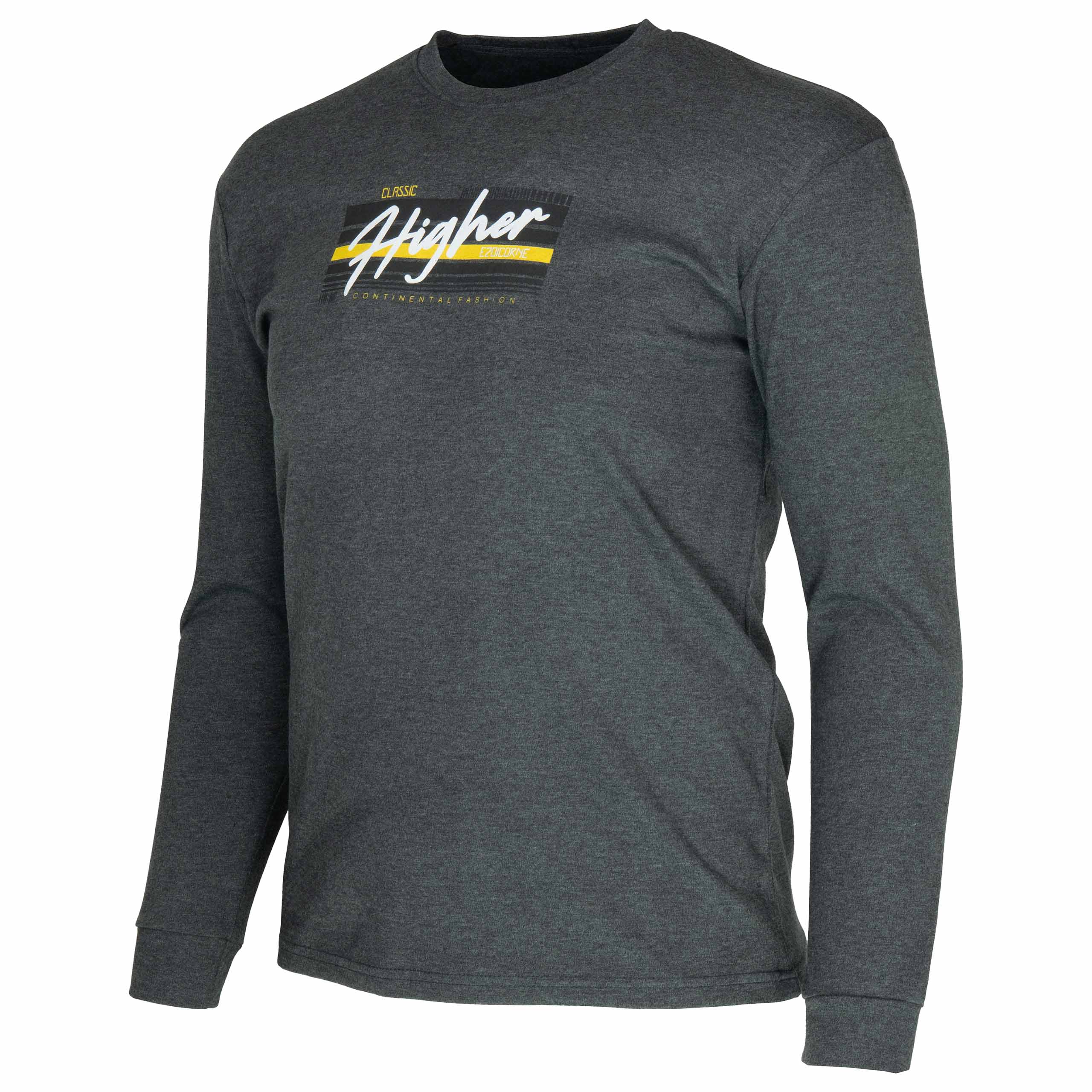 Podkoszulka Longsleeve bawełna T-shirt długi rękaw męska z nadrukiem XL/XXL 2 Podkoszulka longsleeve męska bawełniana z nadrukiem, kolor grafitowy melanż – przód pod kątem