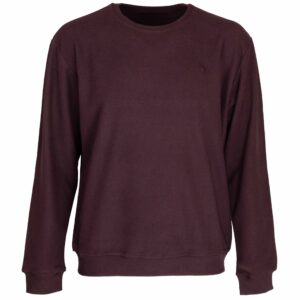 Bluza męska wkładana przez głowę bez kaptura, kolor bordowy – przód