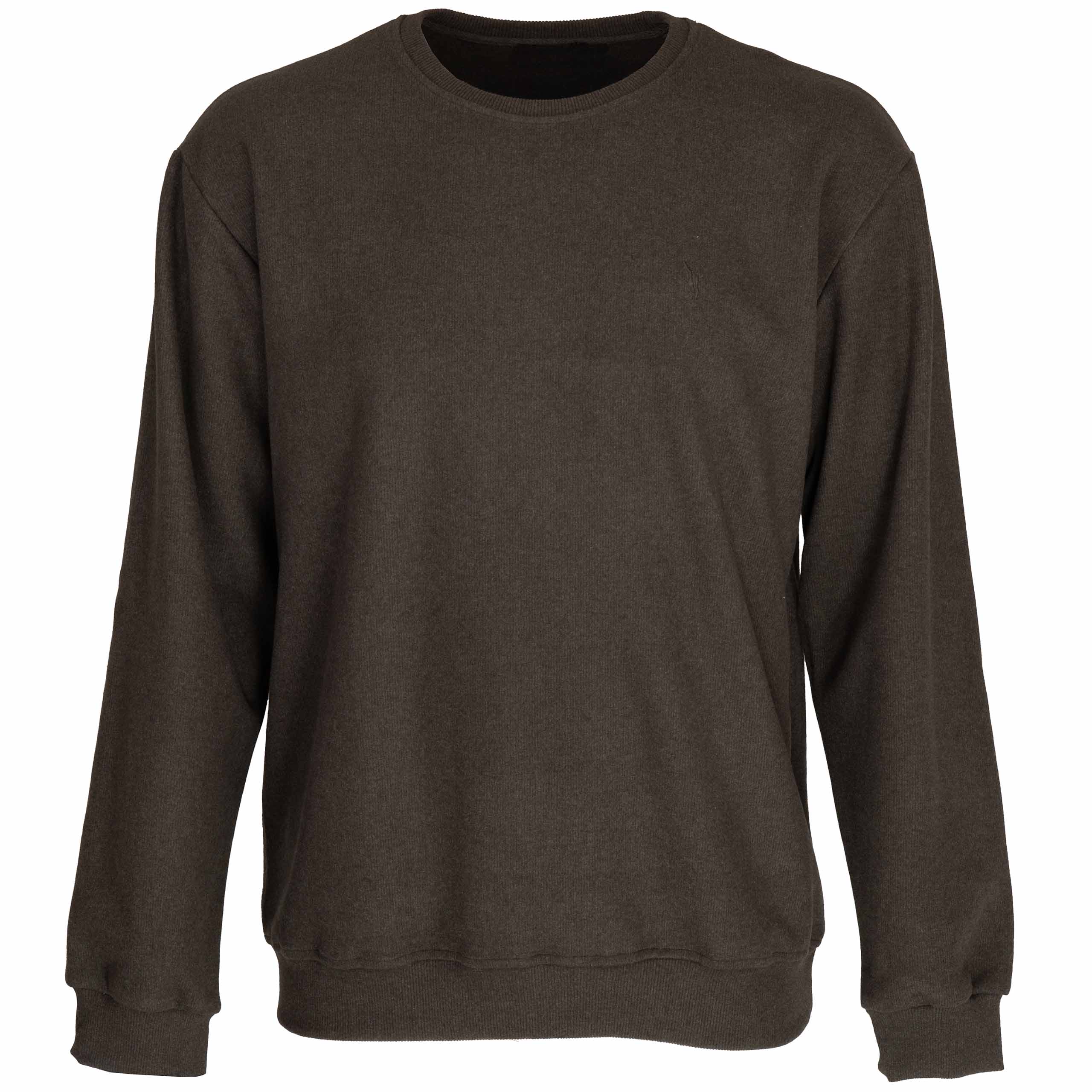 Bluza męska wkładana przez głowę bez kaptura gładka turecka duża 3XL/4XL 1 Bluza męska wkładana przez głowę bez kaptura, kolor brązowy – przód