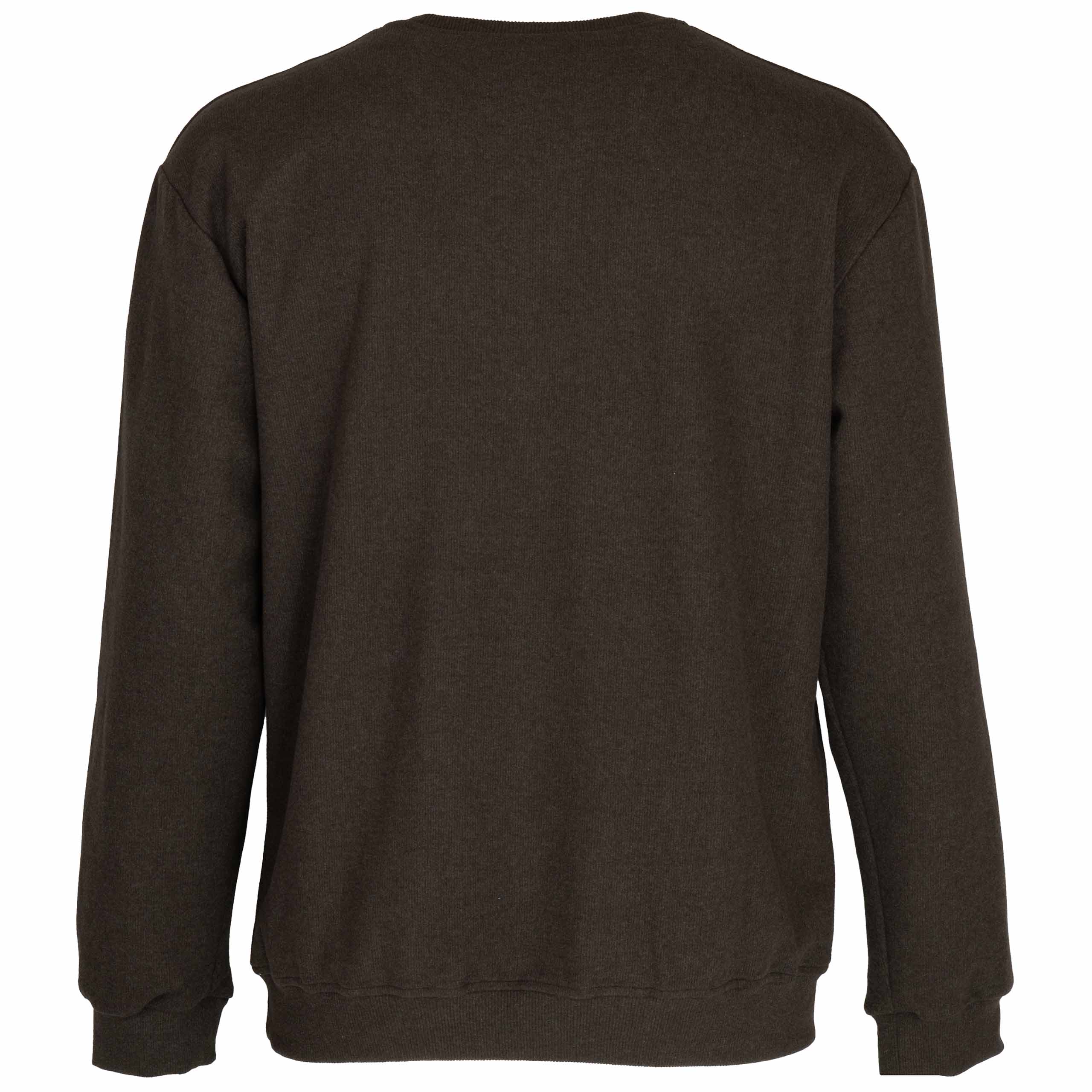 Bluza męska wkładana przez głowę bez kaptura gładka turecka duża 3XL/4XL 3 Bluza męska wkładana przez głowę bez kaptura, kolor brązowy – tył