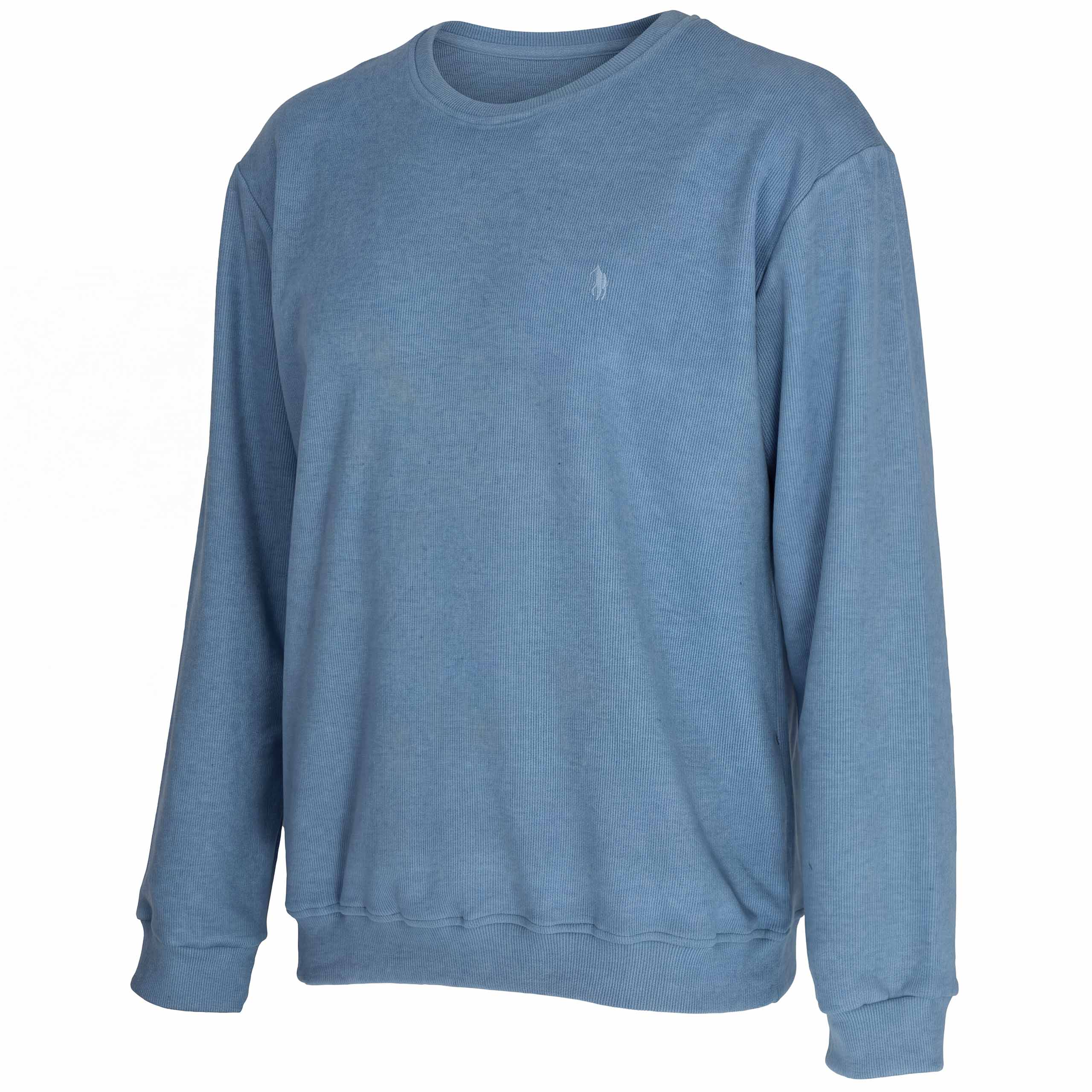 Bluza męska wkładana przez głowę bez kaptura gładka turecka duża 3XL/4XL 2 Bluza męska wkładana przez głowę bez kaptura, kolor niebieski – przód pod kątem