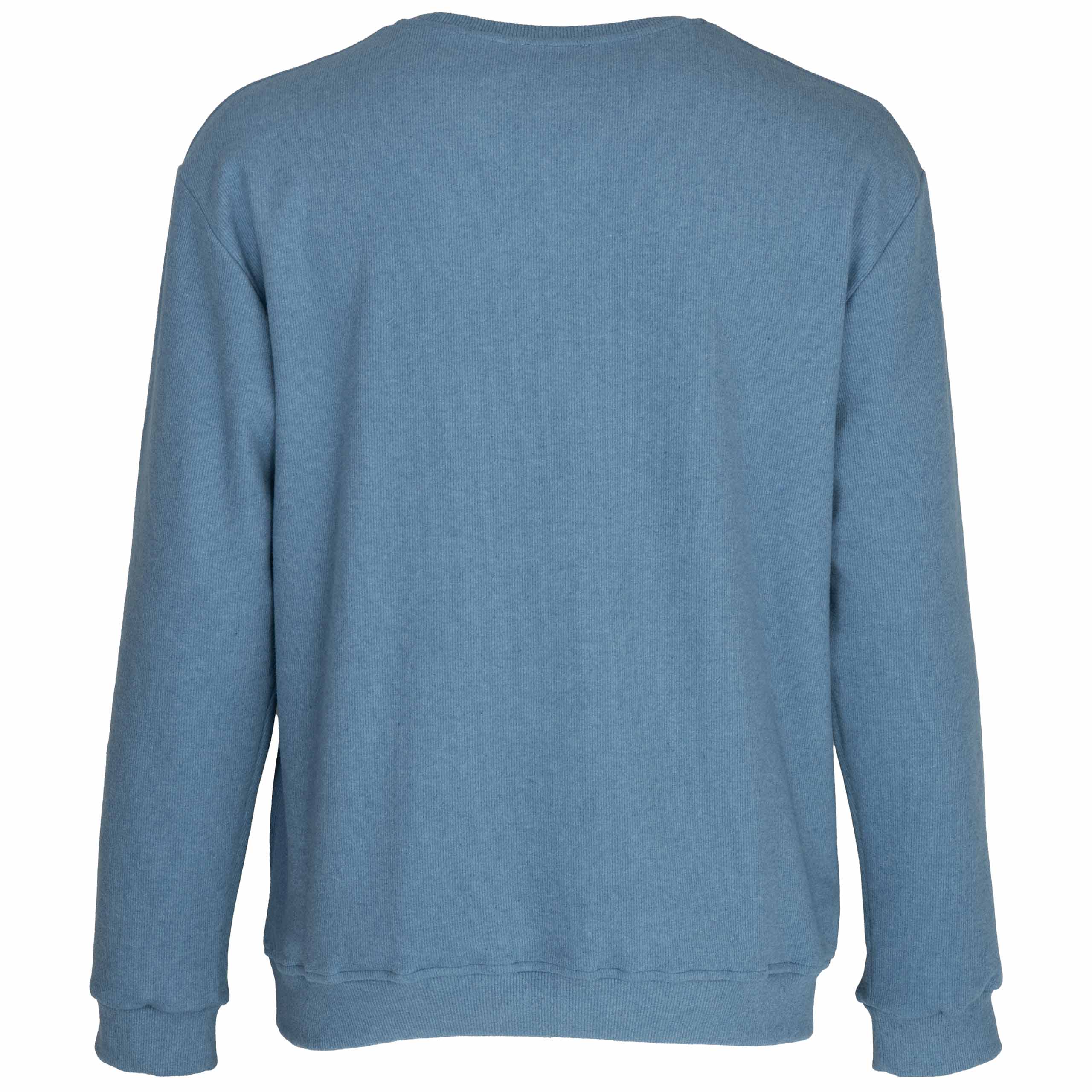Bluza męska wkładana przez głowę bez kaptura gładka turecka duża 3XL/4XL 3 Bluza męska wkładana przez głowę bez kaptura, kolor niebieski – tył