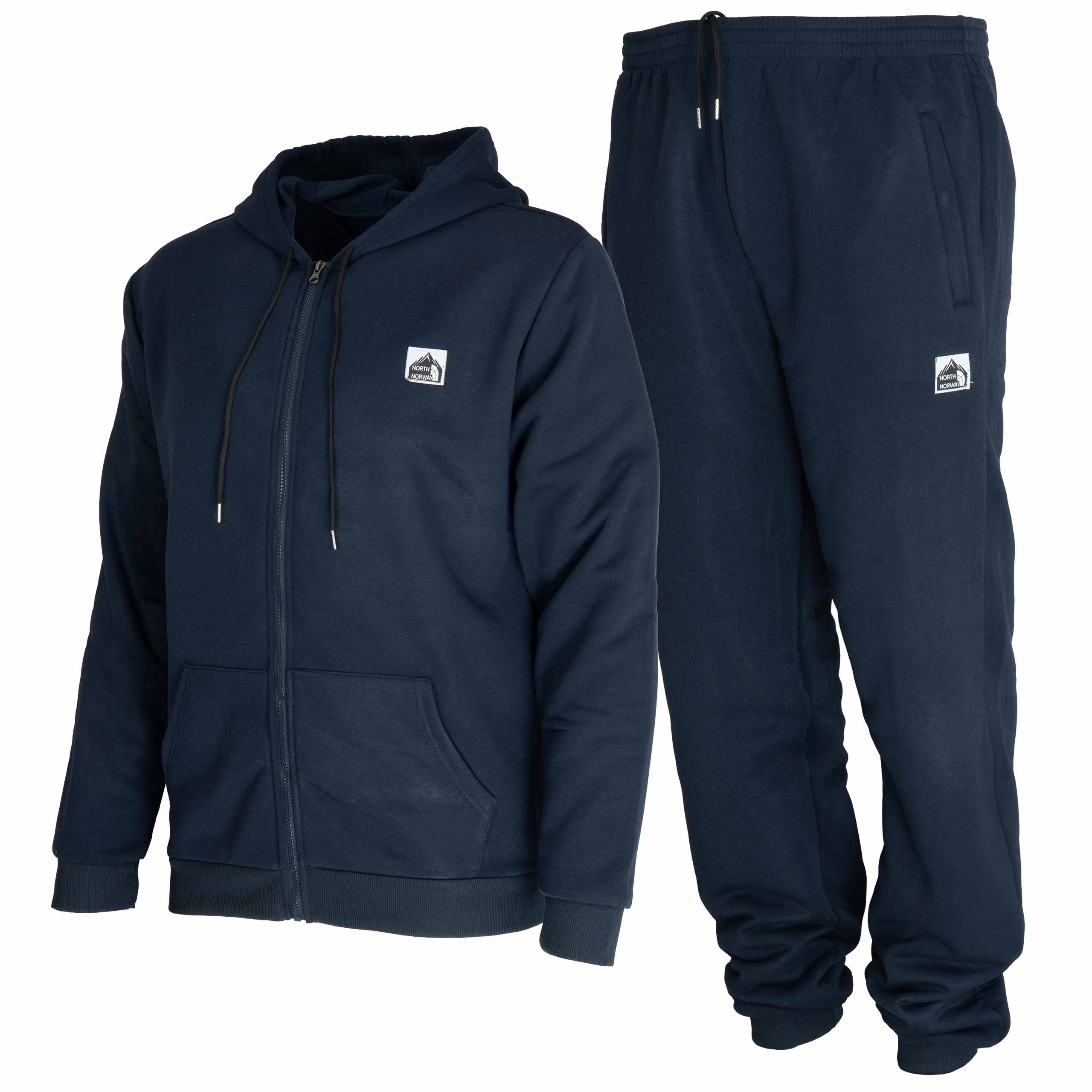 Dres męski komplet BAWEŁNIANY bluza Z KAPTUREM rozpinana i spodnie M/L 2 Dres męski komplet: bluza z kapturem i spodnie, kolor granatowy – komplet pod kątem