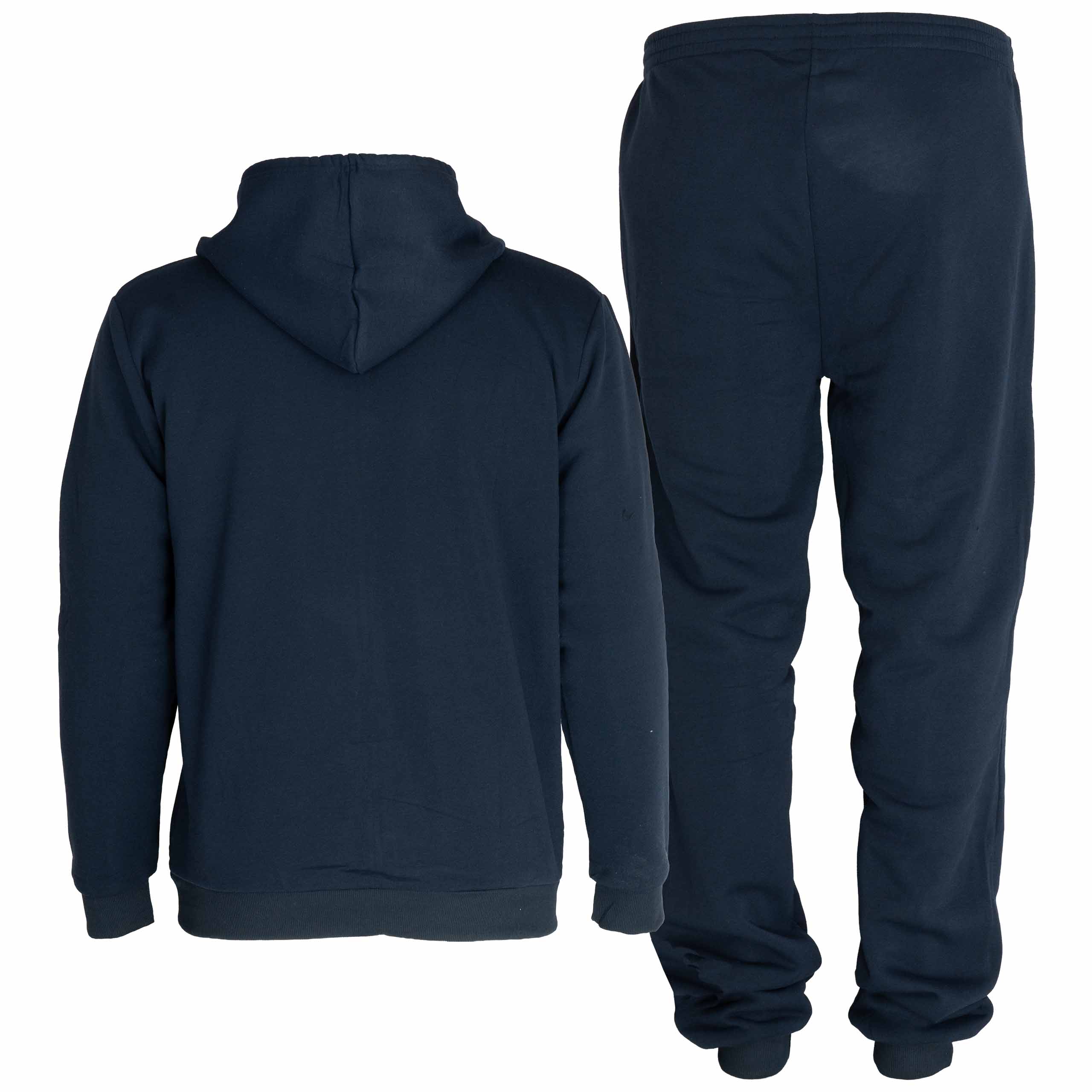 Dres męski komplet BAWEŁNIANY bluza Z KAPTUREM rozpinana i spodnie M/L 3 Dres męski komplet: bluza z kapturem i spodnie, kolor granatowy – komplet tył
