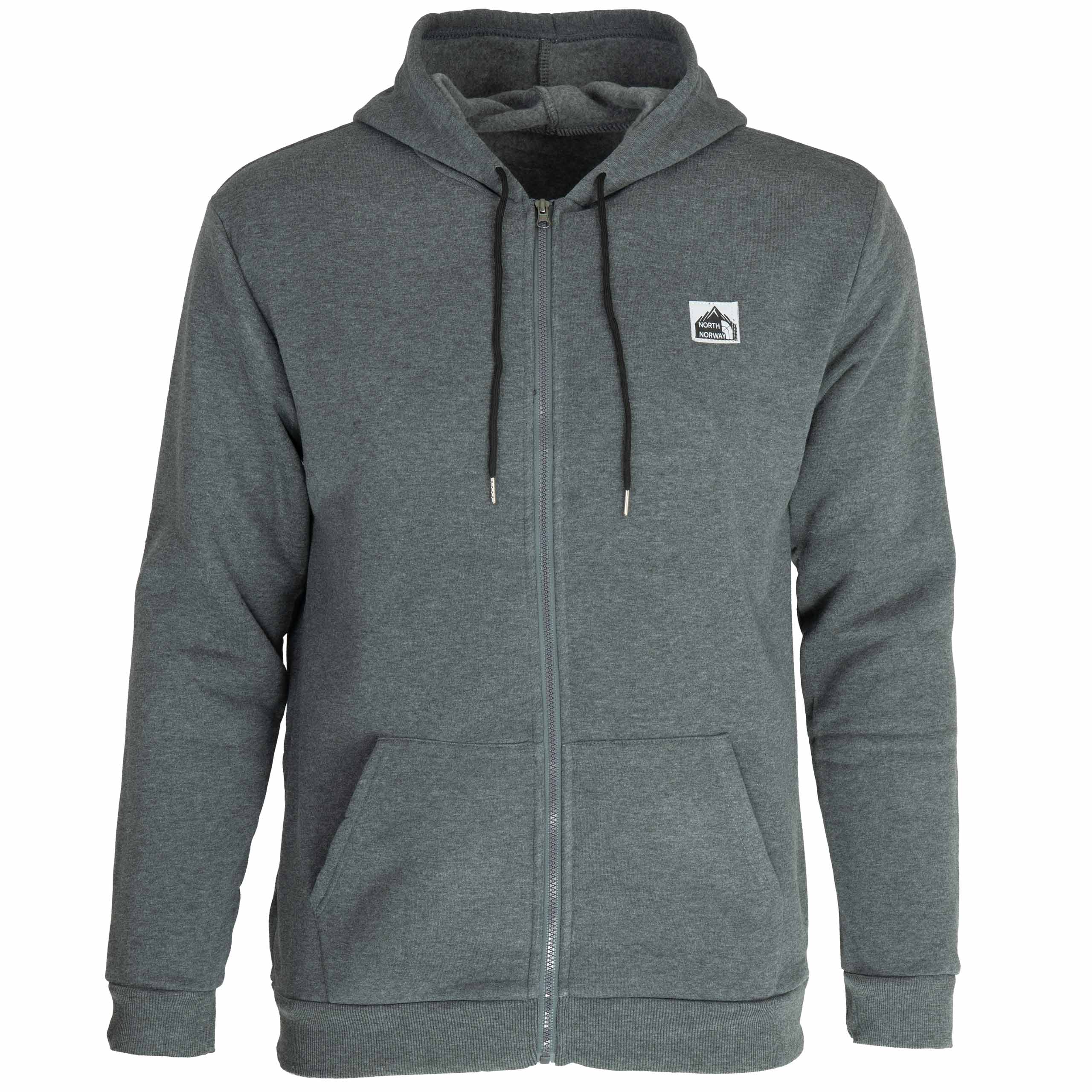 Dres męski komplet BAWEŁNIANY bluza Z KAPTUREM rozpinana i spodnie L/XL 4 Dres męski komplet: bluza z kapturem i spodnie, kolor jasnoszary melanż – bluza przód