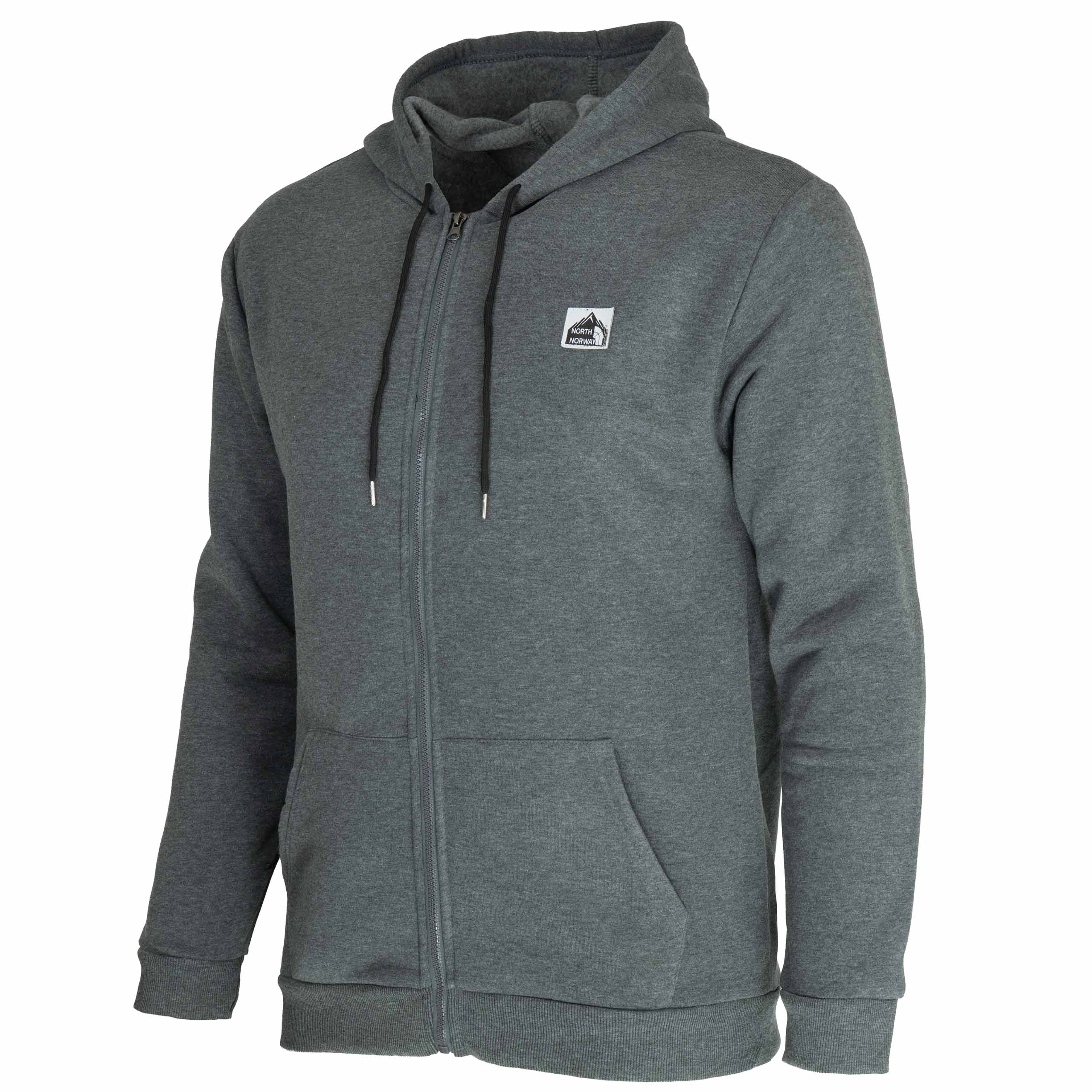 Dres męski komplet BAWEŁNIANY bluza Z KAPTUREM rozpinana i spodnie L/XL 5 Dres męski komplet: bluza z kapturem i spodnie, kolor jasnoszary melanż – bluza pod kątem