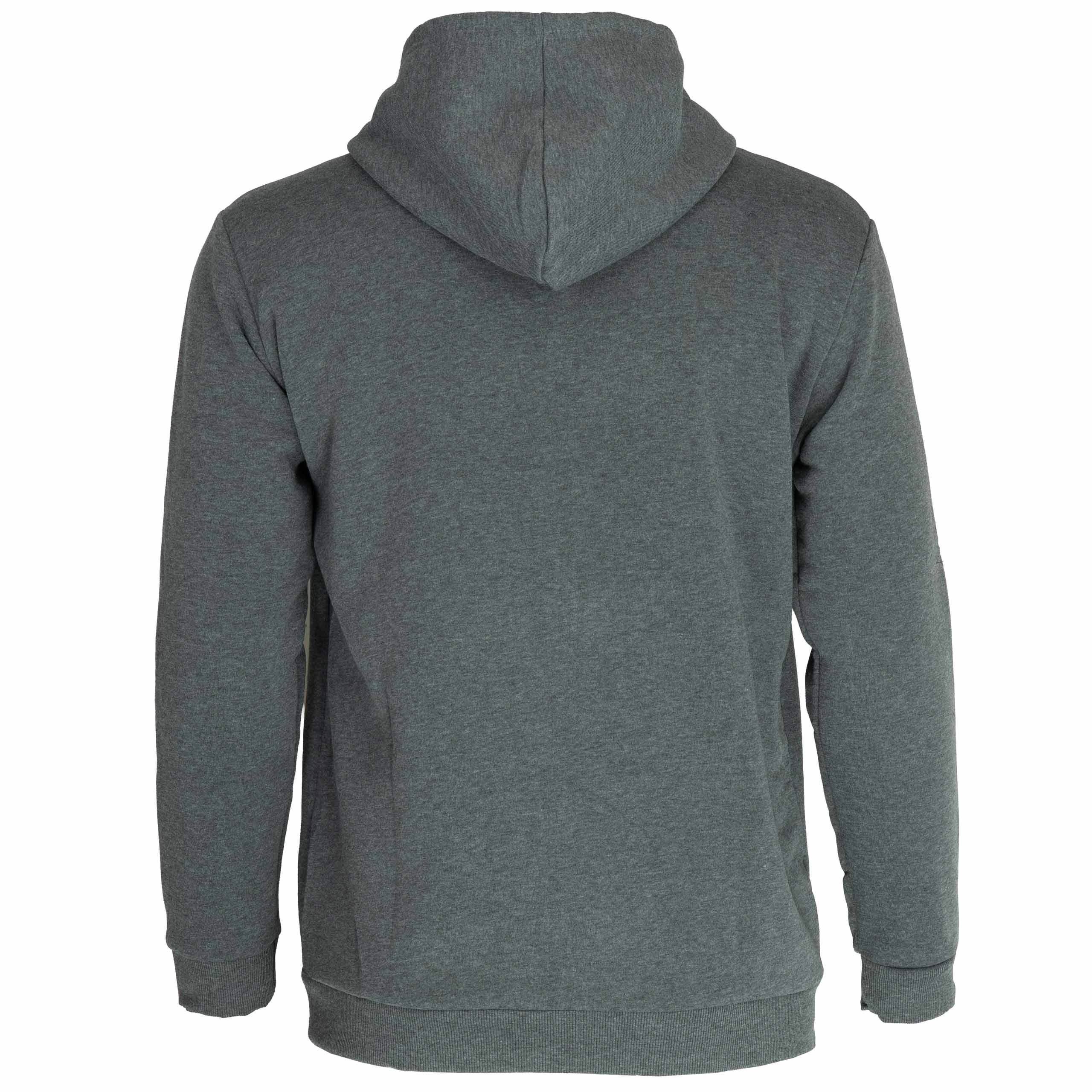 Dres męski komplet BAWEŁNIANY bluza Z KAPTUREM rozpinana i spodnie L/XL 6 Dres męski komplet: bluza z kapturem i spodnie, kolor jasnoszary melanż – bluza tył