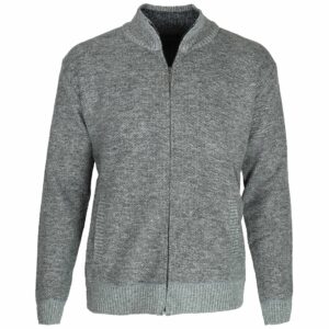 Strona główna 10 Sweter męski rozpinany na zamek, ocieplany, kolor jasnoszary melanż – przód