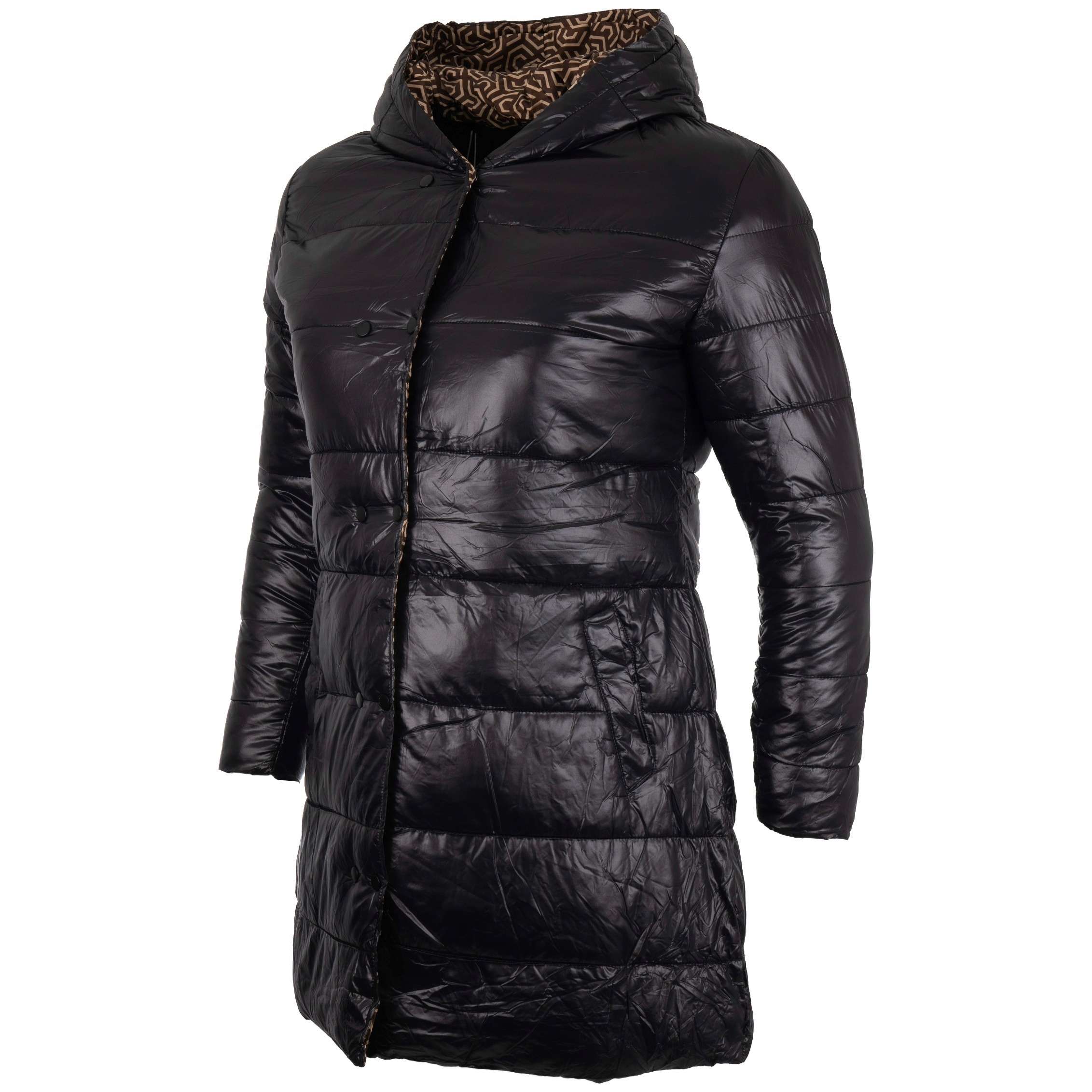 Kurtka damska płaszczyk ocieplana na napy z kapturem kurtki rozmiar L 2 16255505888