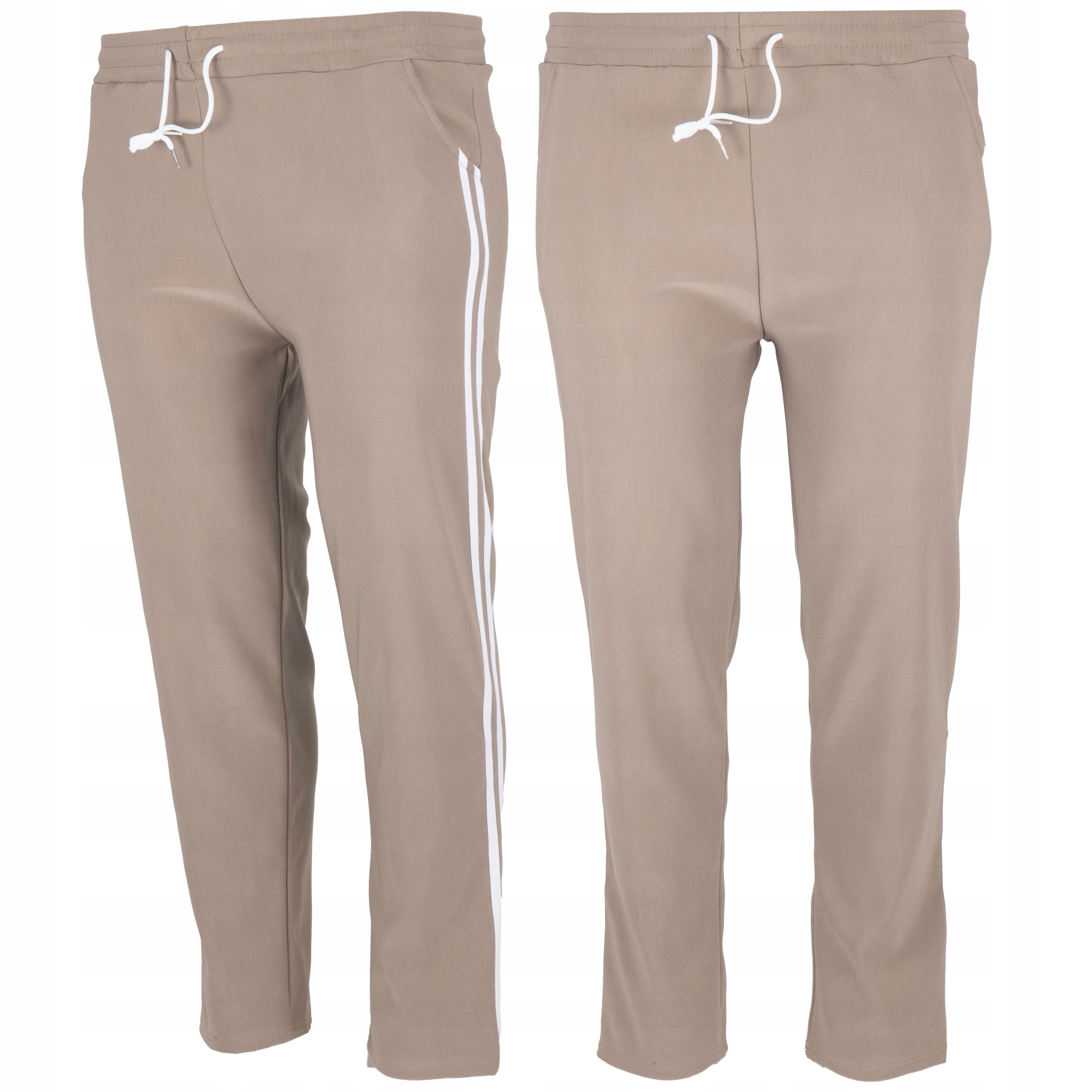 Spodnie damskie elastyczne z lampasem bryczesy Duże rozmiary 44 / 46 1 17266101561