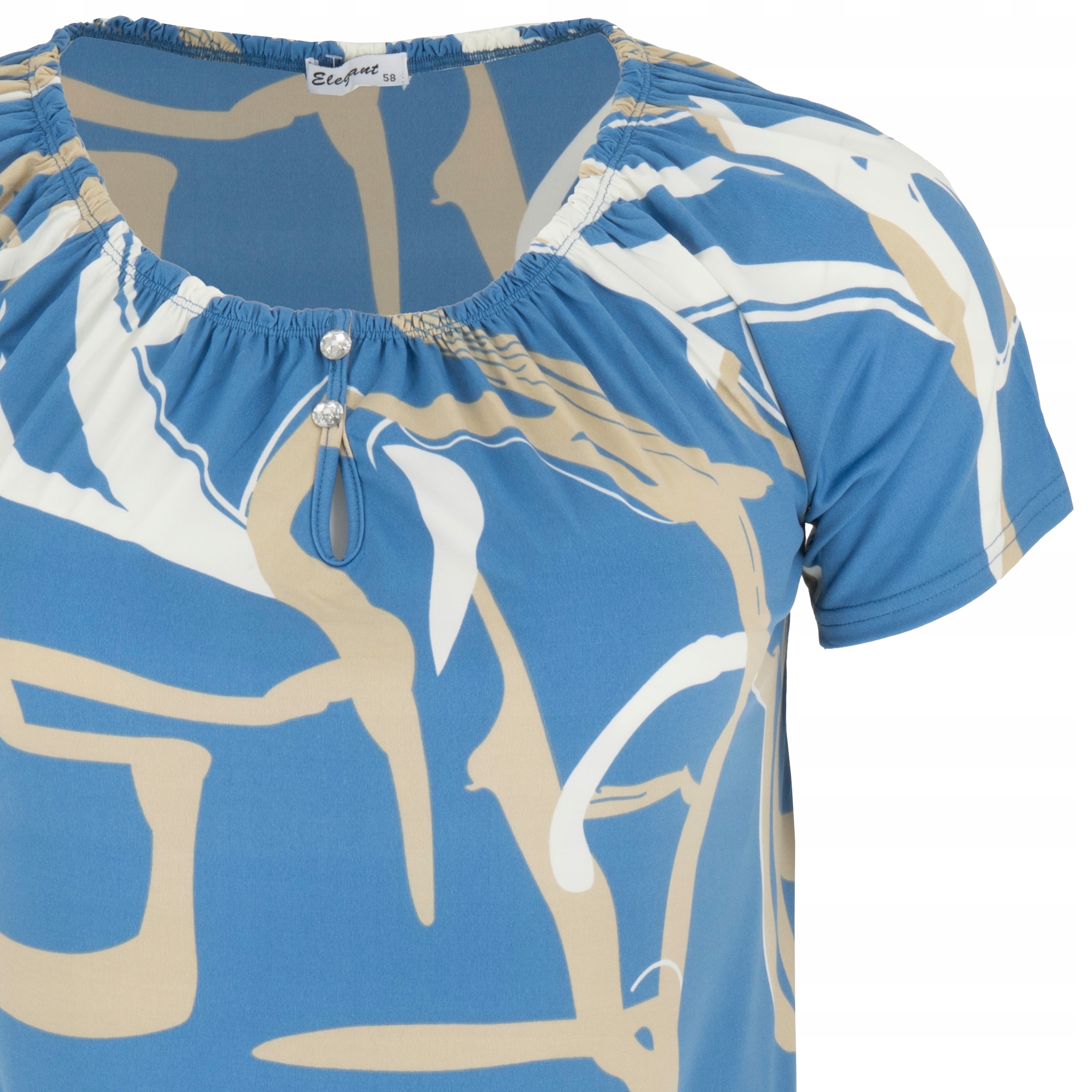 Bluzka damska hiszpanka bluzki eleganckie Duży rozmiar BAWEŁNA roz. 54 / 56 9 17643767520