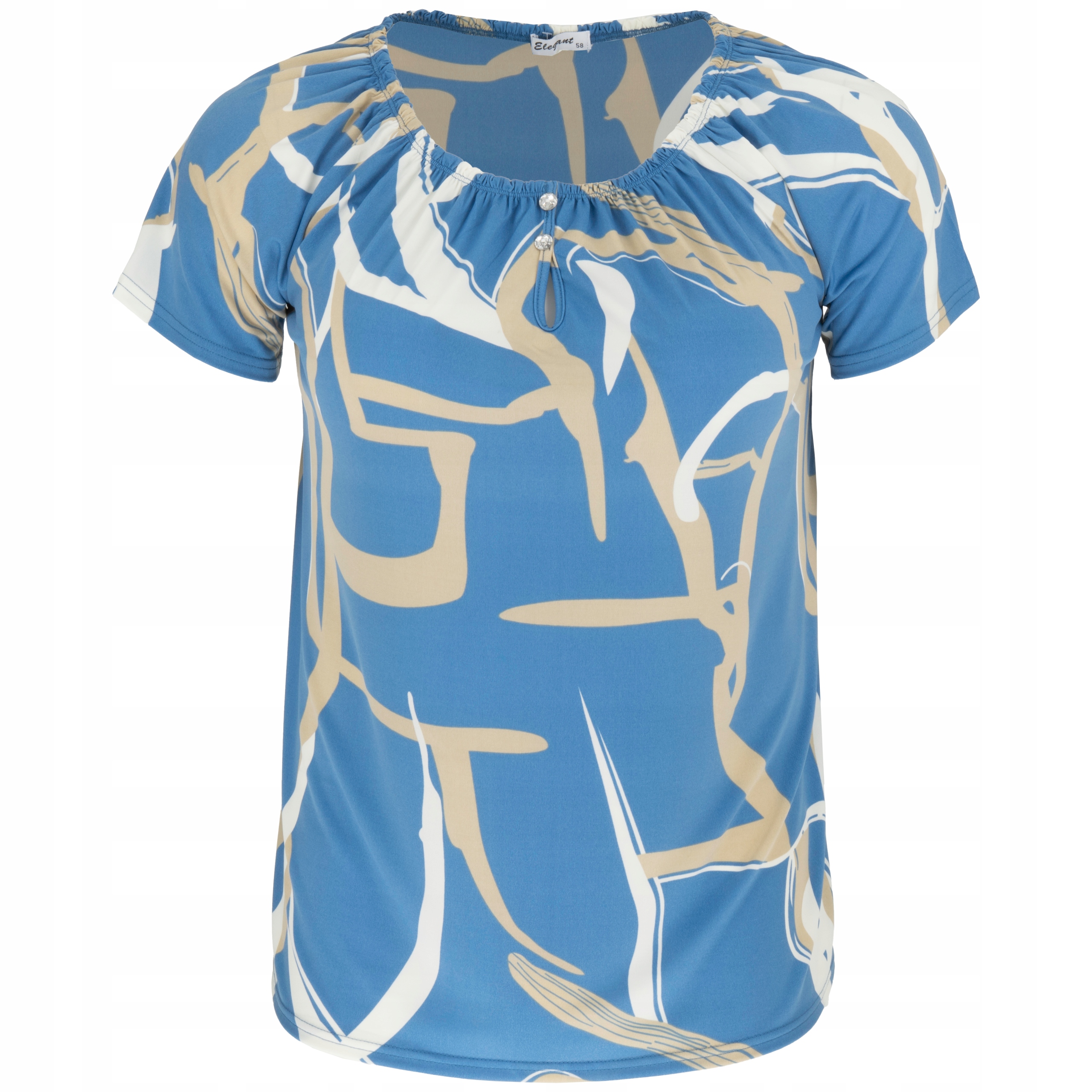 Bluzka damska hiszpanka bluzki eleganckie Duży rozmiar BAWEŁNA roz. 54 / 56 6 17643767520