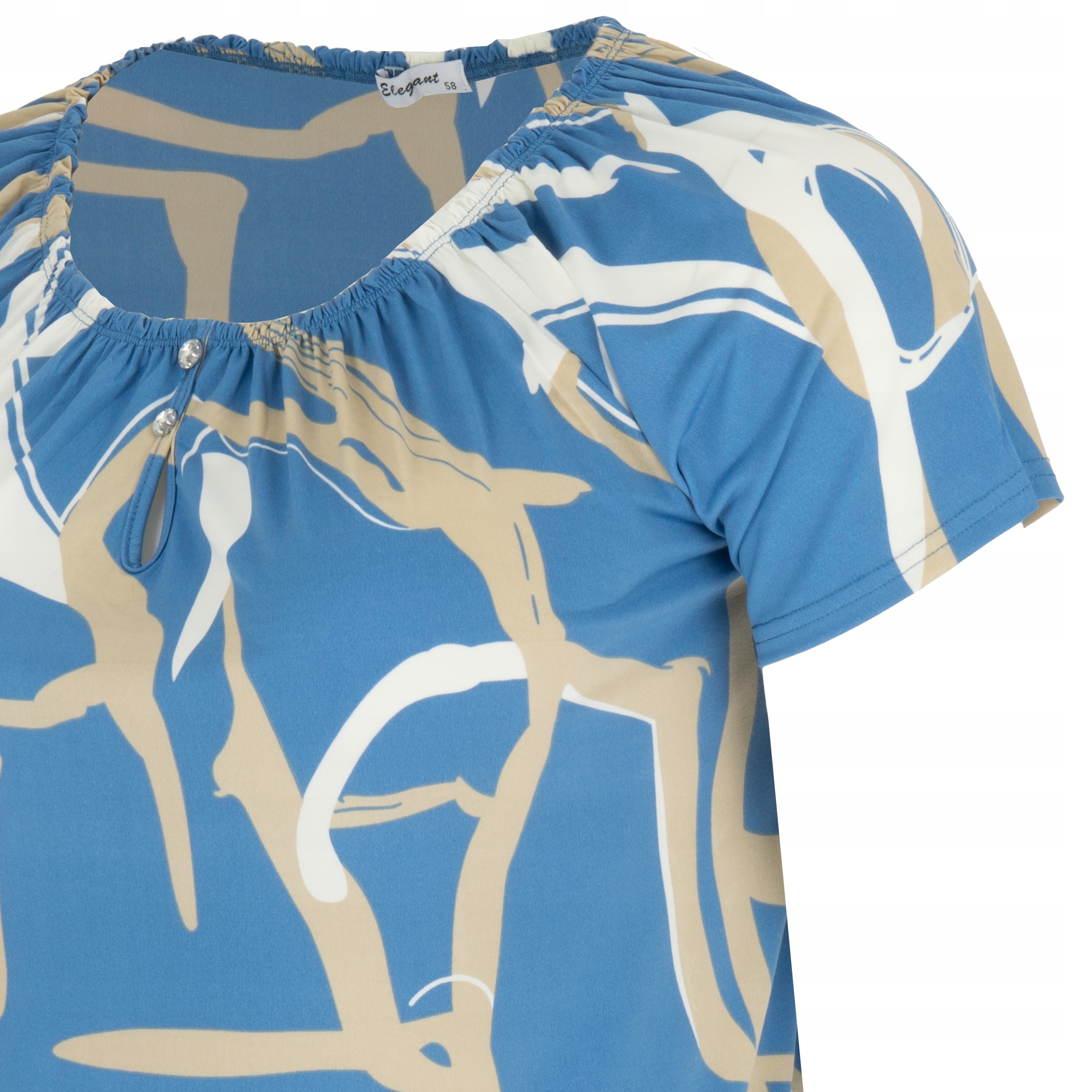 Bluzka damska hiszpanka bluzki eleganckie Duży rozmiar BAWEŁNA roz. 54 / 56 10 17643767520